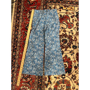 Papo d'anjo Little Girl Floral Wide Leg Button Pants Size 12 Years